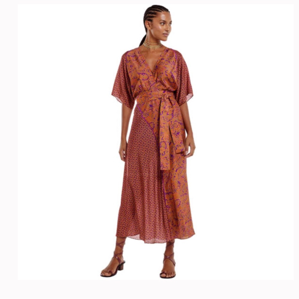 Elegant Rust Orange Dress by VIX Paula Hermanny